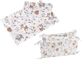 Sada povlečení 3dílné bavlněné 120 x 90 cm Hnědá srna Infantilo