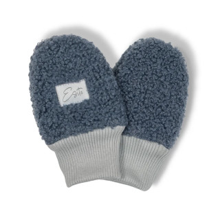 Zimní bezpalcové rukavice Teddy fleece double Denim blue Esito
