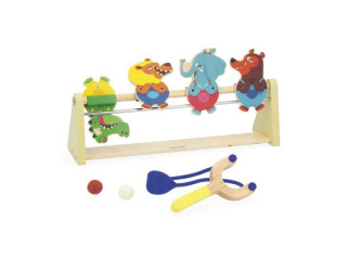 Dřevěná stolní hra pro děti Střelba prakem Applepop Janod