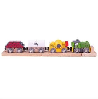 Dřevěný stavební vlak Bigjigs Rail 