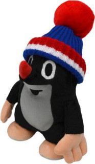 Plyšový Krtek 20 cm s modrým kulichem - TRIKOLORA