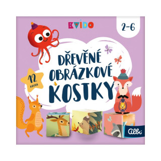 Dřevěné obrázkové kostky Kvído