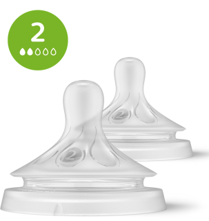 Dudlík Natural Response 2 Philips AVENT pomalý průtok 0 m+, 2 ks