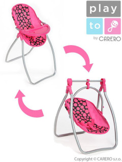 Jídelní židlička a houpačka 2v1 pro panenky PlayTo Isabella