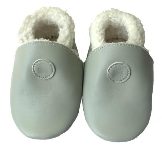 Kožené capáčky Barefoot Zimní Šedé Hopi Hop