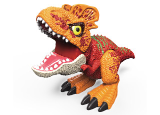 Dinosaurus s efekty červený 26,5x11x13 cm