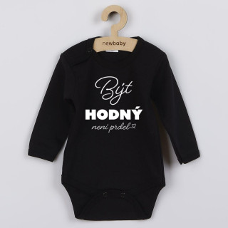 Dětské body s potiskem New Baby Být hodný..... vel. 80