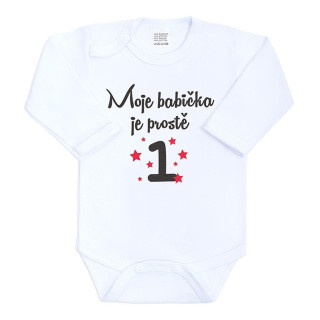 Body s potiskem New Baby Moje babička je prostě jednička Vel. 80 - dárkové balení