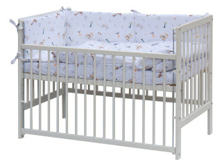 Dětská postýlka s kompletní výbavou, 120 x 60 cm, Tura Scarlett