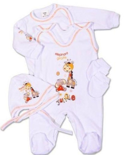 4-dílná soupravička Žirafka a Slon