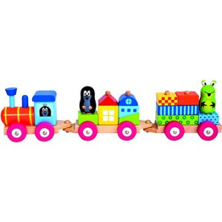 Bino vlak s domečky Krtek