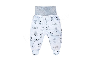 Bavlněné polodupačky Pejsek Baby Service Šedý lem