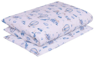 Sada povlečení 2dílné bavlněné 120 x 90 cm Létající balóny Infantilo