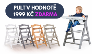 Jídelní dřevená židle Hauck Alpha+ 