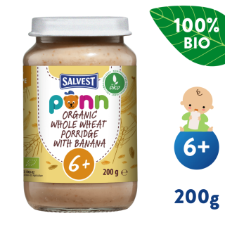 Sklenička Salvest Ponn BIO Banán s ovesnými vločkami (200 g) 6m+