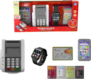 Platební terminál s mobilem a hodinkami Plejo