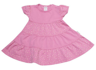 Kojenecké šatičky s volánky kr.rukáv Puntík MKcool