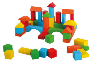 Kostky stavebnice dřevo 50 ks Detoa