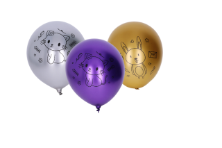 Balónek nafukovací 30 cm chromová zvířátka sada 5 ks