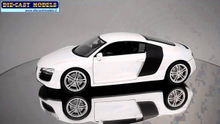 Model auta 1:34 AUDI R8 V10 BÍLÉ