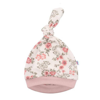 Kojenecká čepička New Baby Flowers růžová