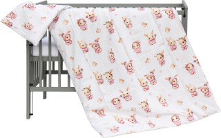 2dílné povlečení do postýlky Králíček 100 x 135 cm růžové Scarlett