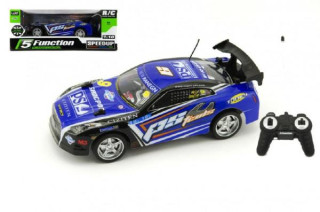 Auto RC 25cm plast zrychlující 1:18 ,27MHz MODRÝ SPORŤÁK