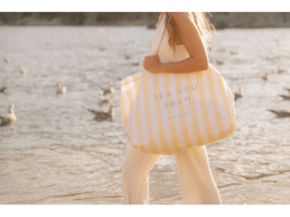 Plážová taška Sunny Yellow Little Dutch