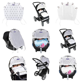 Sluneční clona Dooky Breeze mušelínová