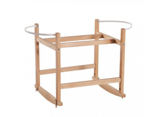 Houpací stojan na Mojžíšův košík pro miminko RockingBaby transparent bezbarvý lak 2.JAKOST