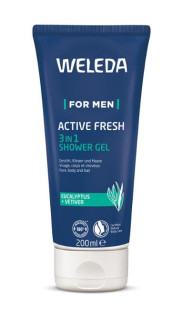 3 v 1 Shower Gel For Men Active Fresh 200 ml Weleda