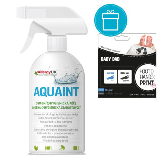 BABY DAB Barva na dětské otisky 2 ks modrá, šedá + AQUAINT 500 ml ZDARMA