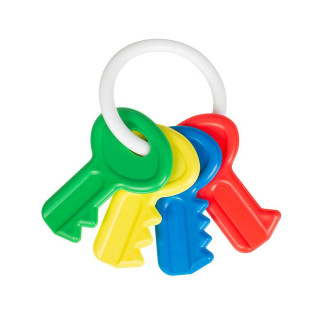 Dětské chrastítko klíče pastelové Akuku