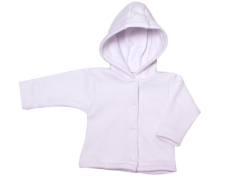 Dětský teplákový kabátek s kožíškem a kapucí MKCool Bílý