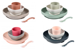 Jídelní sada silikonová 4-dílná Beaba