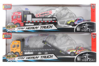 Odtahovka kovová s autem na baterie