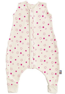 Letní bio spací pytel s nožičkami fuchsiové hvězdičky Kaarsgaren