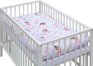 Dětská postýlka s kompletní výbavou 120 x 60 cm bílá Víla Scarlett 