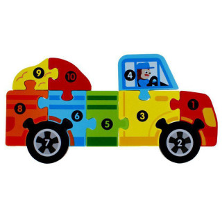 Dřevěné puzzle auto