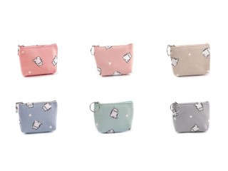 Malá peněženka/klíčenka kočka, textilní 11x8 cm