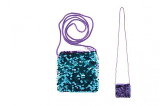 Kabelka s flitry měnícími látková fialová