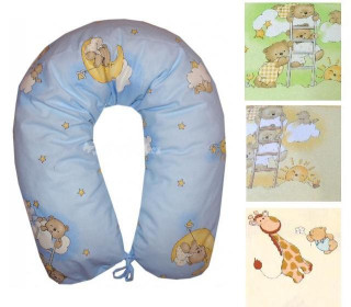 Kojící polštář s povlakem 150 cm antialergické duté vlákno