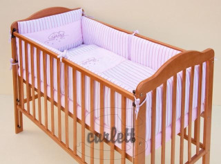 Souprava do postýlky 14 dílná Filip růžová 135 x 100 cm