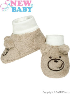 Kojenecké capáčky New Baby hnědé vel. 0-6 m (11 - 12 cm)