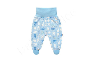Bavlněné polodupačky Zajíci Baby Service Modré