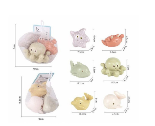 Zvířátka z oceánu eko plast set 3 ks 7 cm
