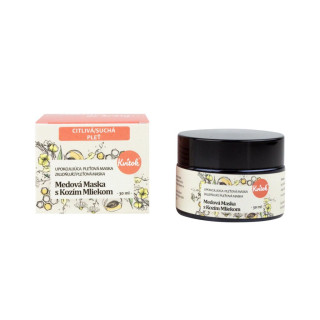 Medová maska s kozím mliekom (citlivá pleť) 30 ml Kvitok