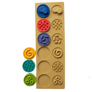 Puzzle senzorická kolečka XL, pastelová