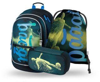 Set 3 Core Fotbalový hráč: batoh, penál, sáček Baagl