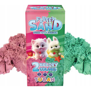 Fluffy písek 2 x 70 g růžová a zelená